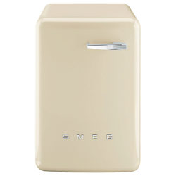 Smeg Slimline Freestanding Washing Machine, 7kg Load, A++ Energy Rating, 1400rpm Spin Cream Gloss